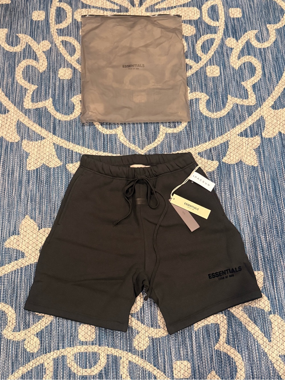 Fear of God Essentials Men’s Black Drawstring Athletic Shorts